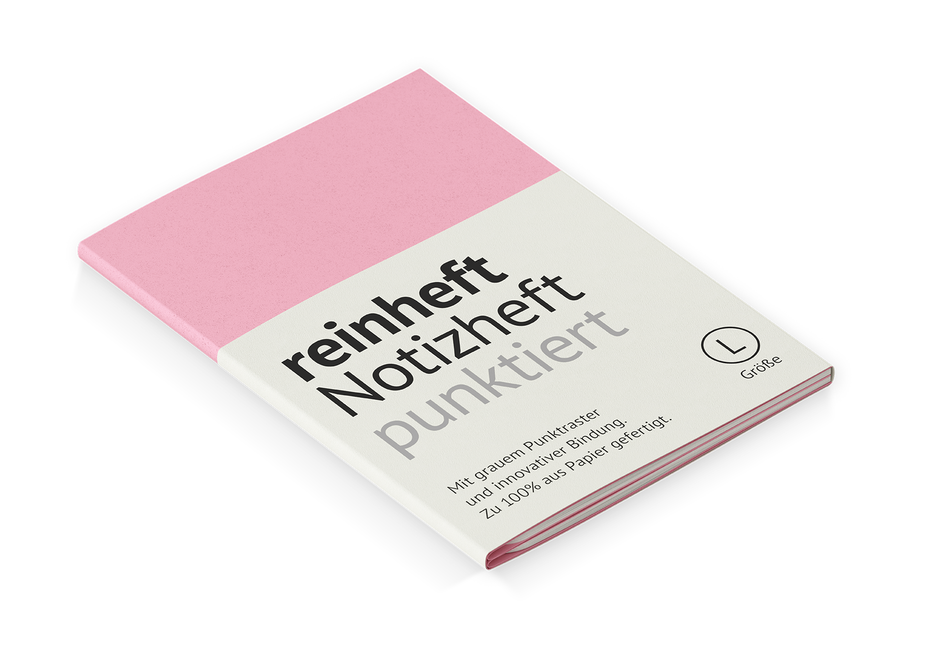 Notizheft L rosa blanko