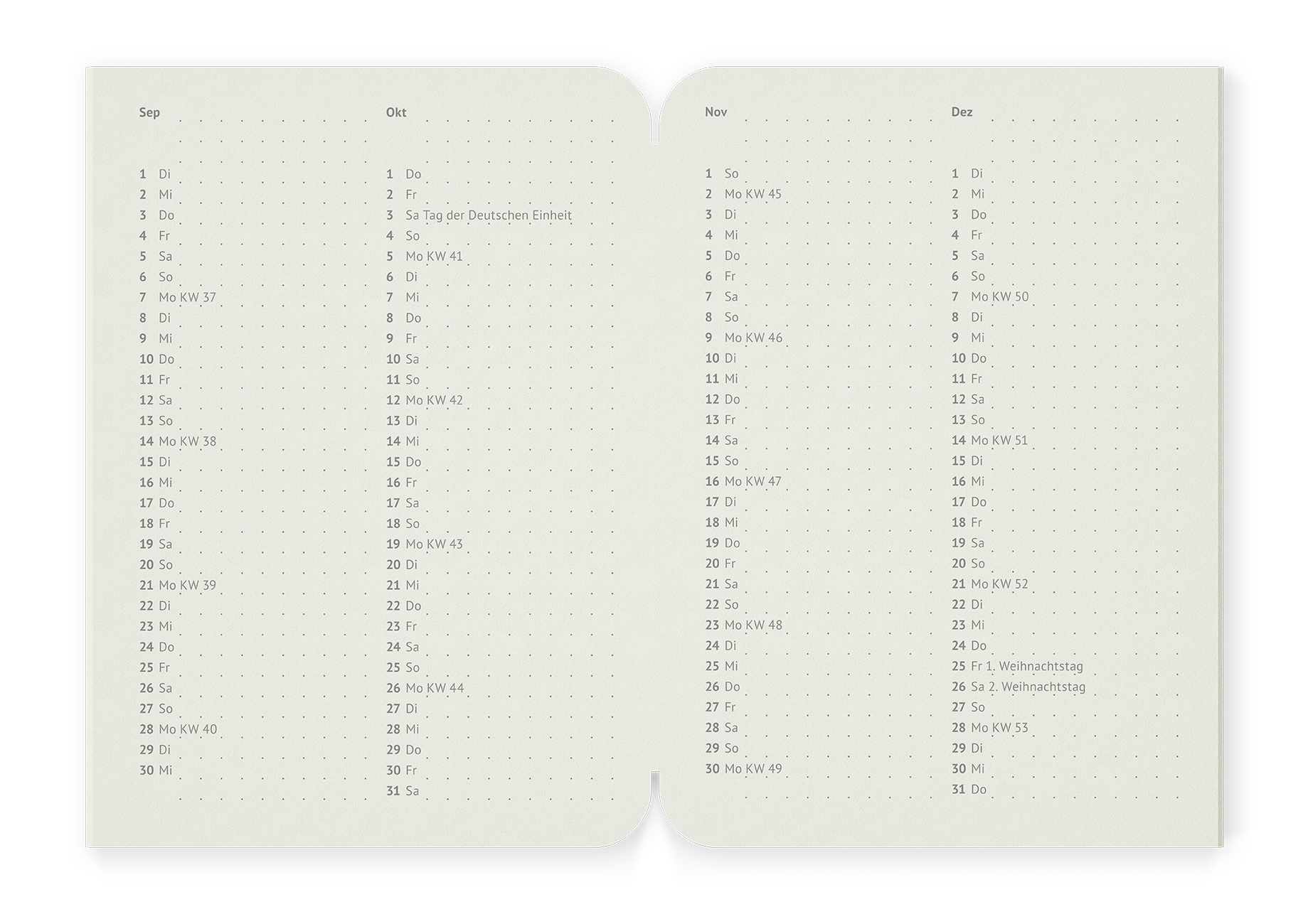 Kalender 2027 L Inlay